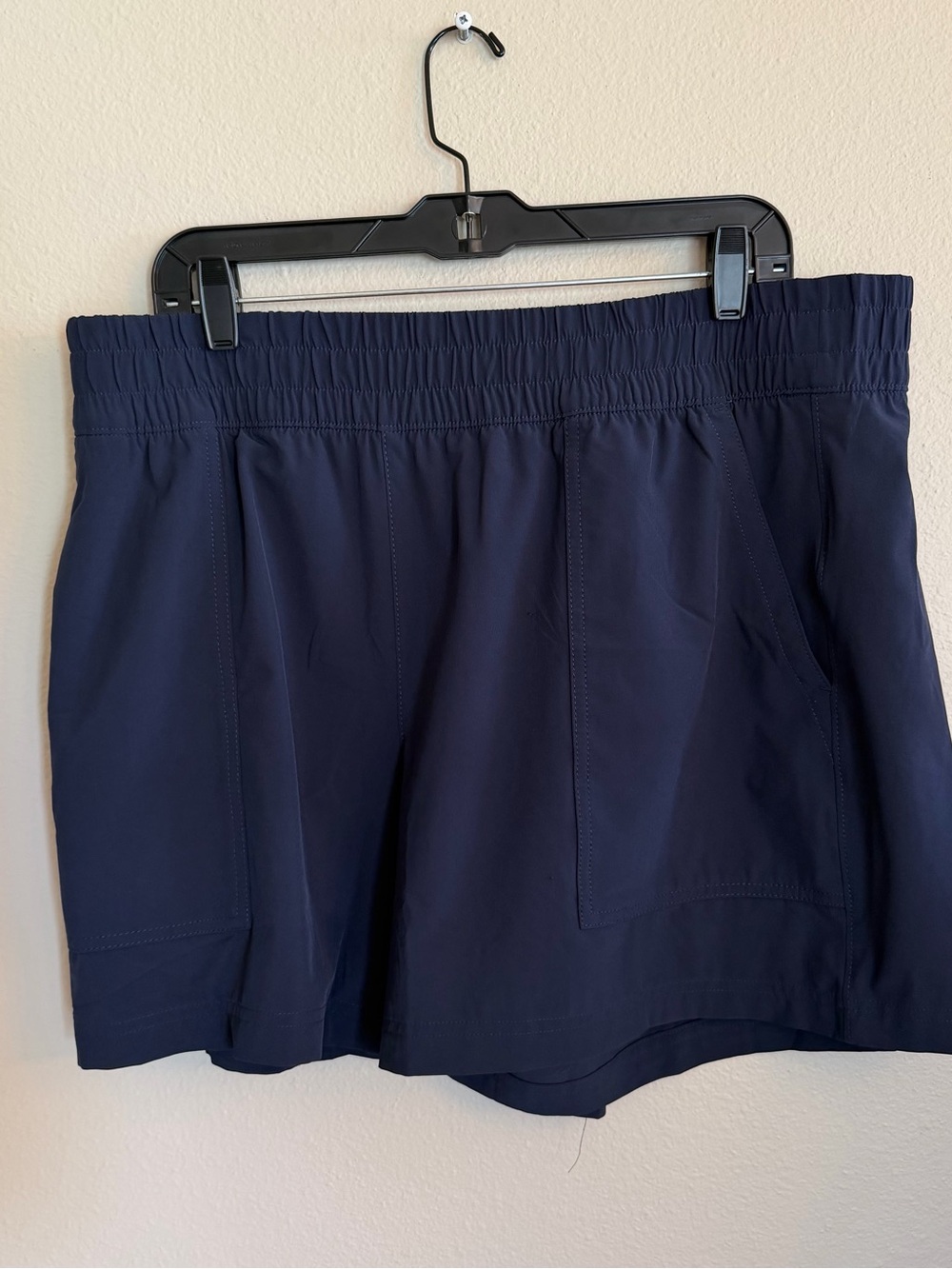 Athleta Navy Elastic-Waist Active Skort with Pockets